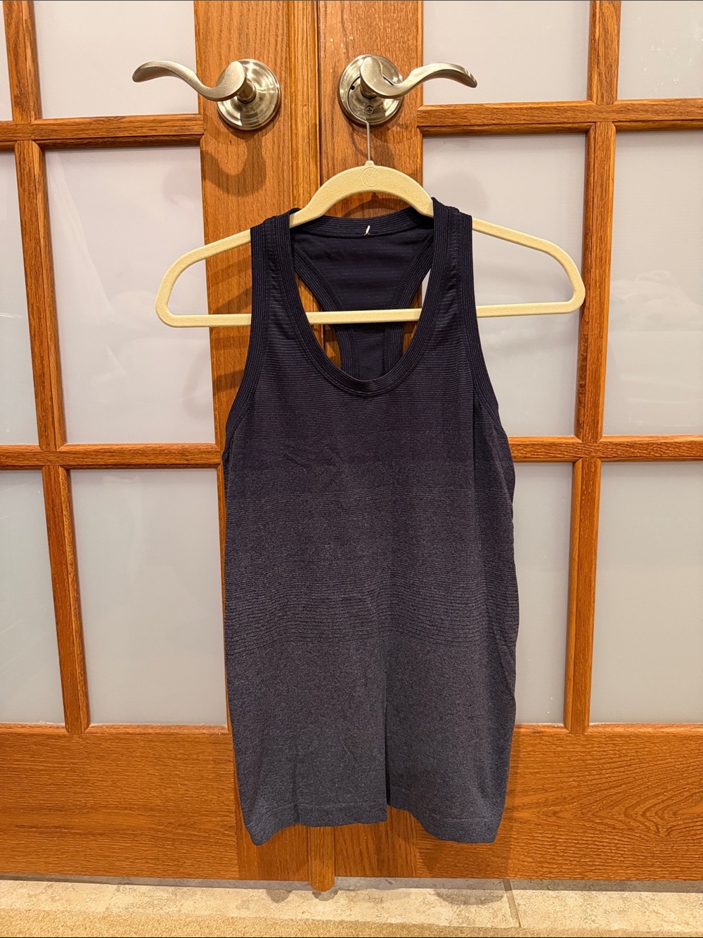 Athleta Navy Racerback Performance Tank